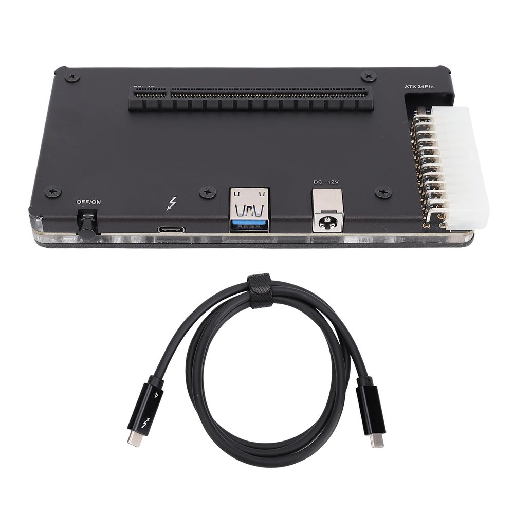 Heayzoki External GPU Dock, 4 EGPU Enclosure PCIE 16X Slot for Graphics Cards, with 1m Cable for Laptops Small PCs and Handheld Consoles
