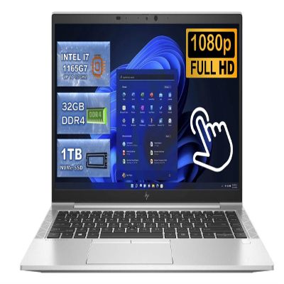 HP EliteBook 840 G8 14" 1920x1080 Full HD Touchscreen Home & Business Laptop, Intel i7-1165G7 4-Core, 32GB RAM, 1TB NVMe SSD, Intel Iris Xe, Fingerprint, Win 11 Pro (Renewed)