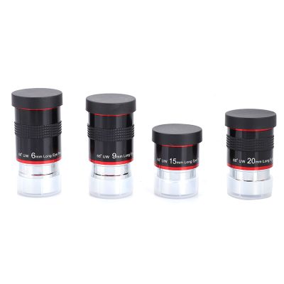 125." 68 Wide Angle Eyepiece Kit, 6mm 9mm 15mm 20mm Telescope Eyepieces, Fully Multi Coated Optical Glass Lenses with Eye Relief, for Astronomy Telescope Observation