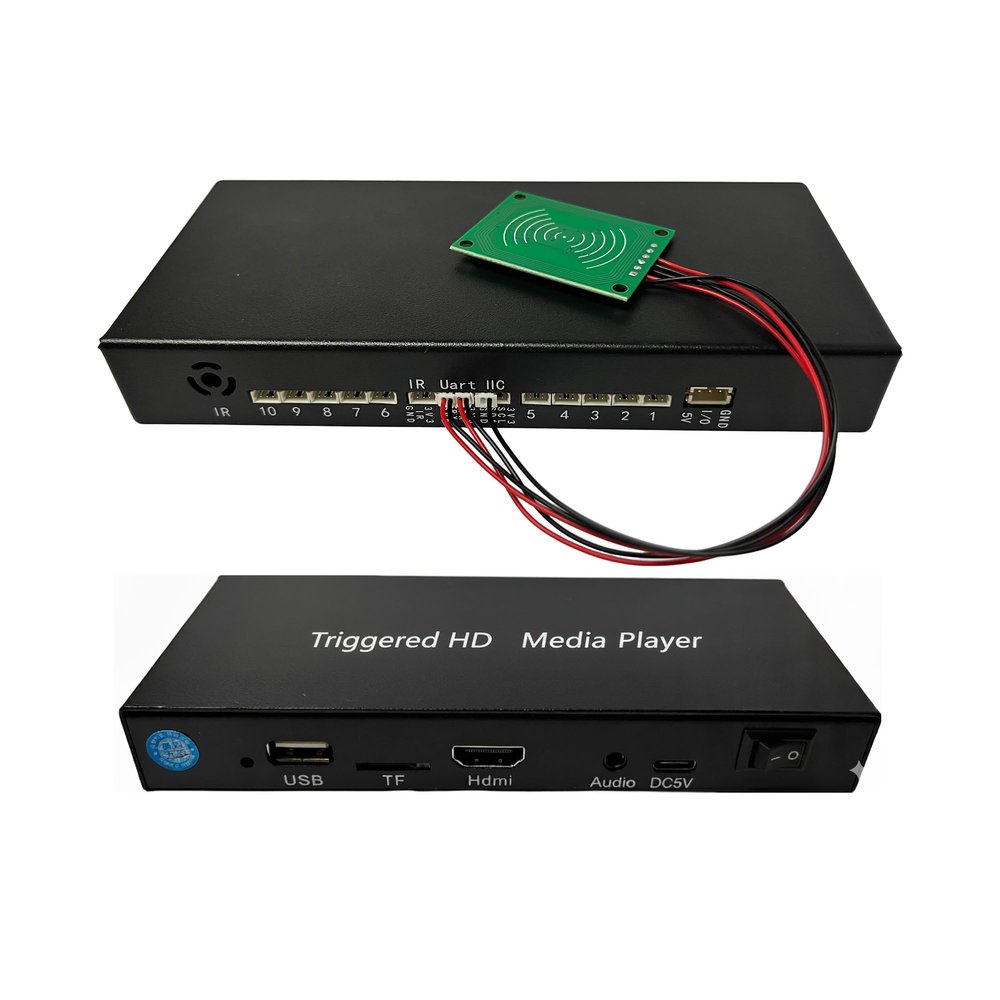 HDMI Media Player 1080p Full-HD Ultra Seamless Audio Video Auto Repeater HDMI Outputs NFC Sensing Trigger Input and Serial Control