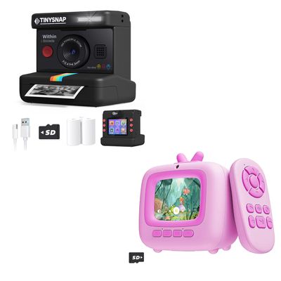Eveedo Instant Print Camera*1&Toddler TV Toys Kids Story Machine *1