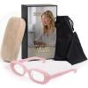 Colorado Home Co Clear Blue Light Blocking Glasses for Computer, Anti Eye Strain Office Screen Glasses for Men & Women, Blue Cut Lens (Soft Pink Frame, Clear) view 1