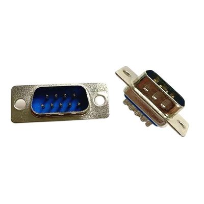 10PCS/LOT RS232 Serial Port Connector DB9 Male and Female Socket/Plug Connector 9pin Copper RS232 COM Socket Adapter(Male)