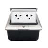 Aluminum Panel -Up Floor Socket White Wall Inset with Port Screw Type Power view 1