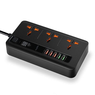 UK/EU Plugs Home Extension Power Outlet with Switch Smart Timing 5V 3.4A 5 Port Charger Way Multiple Socket