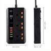 UK/EU Plugs Home Extension Power Outlet with Switch Smart Timing 5V 3.4A 5 Port Charger Way Multiple Socket view 2