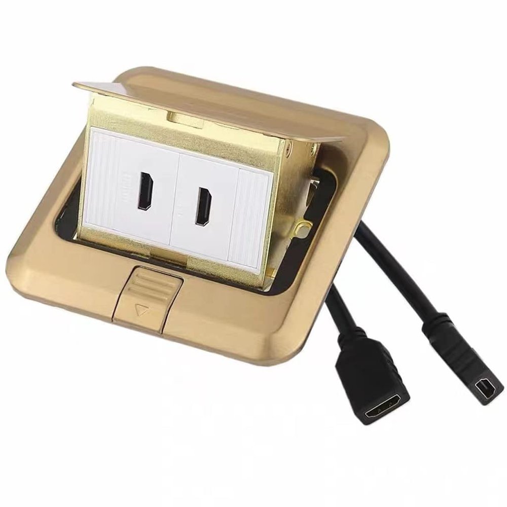 Hidden -Up Outlet Digital TV Multimedia Grounded Square Wall Mounted Ungrounded