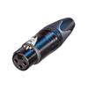 NC3FXX-B XX Series 3-Pole Female XLR Cable Connector, Gold Contacts, Black Metal Housing view 1