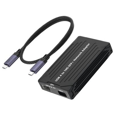 GLOTRENDS ST7464 USB4 to 10GbE SFP+ Network Adapter for NAS/PC/Mac, Compatible with Thunderbolt 5/4/3, Support macOS/Linux (Not Windows)