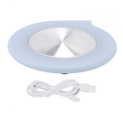 Coffee Mug Warmer for Desk, 55C Constant Beverage Heating Plate, Portable USB Fast Heating Coffee Insulating Pad, Candle Wax Warmer for Hot Milk Tea Water Desk Home Office Use Blue