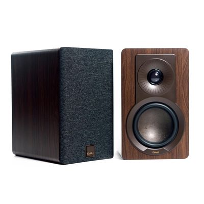 DALI KUPID Premium Compact Passive Hi-Fi Bookshelf Speakers, 2-Way Design with 4.5" Woofer & 1" Tweeter, Includes Wall Mount (Pair) (Dark Walnut)