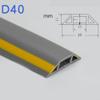 1M Floor Cable Protector Rubber Cover for Safe Movement in Offices, Gyms, and Homes (yellow-gray) view 2
