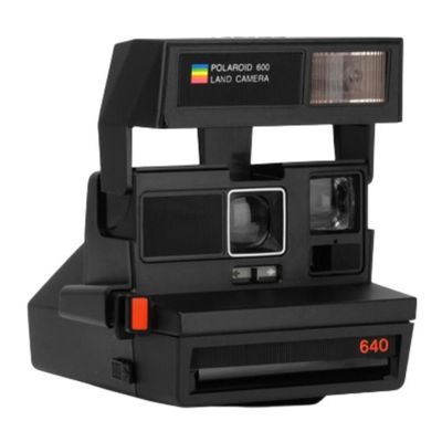 Polaroid 600 Model 640 Instant Film Camera Black | Vintage 80s Instant Camera | Uses Polaroid 600 Film | Refurbished & Fully Tested (Renewed)