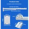 50/100/120/150cm Surveillance Stand,Outdoor Wall-Mounted Security Camera Holder,Pole Mount for Security Camera Galvanized Steel(120cm/47.24in) view 2