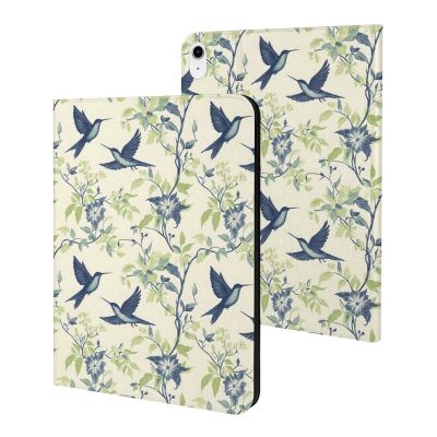 Compatible with iPad A16 Case 11 Inch 2025, Slim Hummingbird Leaves Print Tablet Cover Compatible with iPad 10th Generation Case 10.9 Inch 2022 with Stand Auto Wake/Sleep