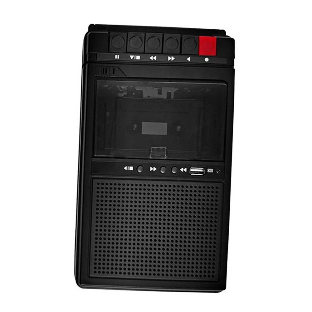 NonMiFyR Portable Cassette Player 3.5mm Earphone Jack Speakers Pocket Built in Speaker Tape, Black