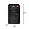 NonMiFyR Portable Cassette Player 3.5mm Earphone Jack Speakers Pocket Built in Speaker Tape, Black view 3