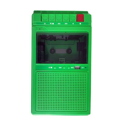 NonMiFyR Portable Cassette Player 3.5mm Earphone Jack Speakers Pocket Built in Speaker Tape, Green