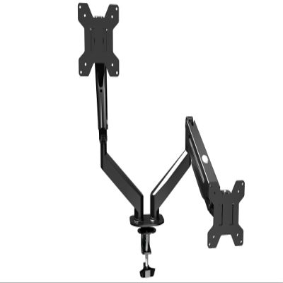 AEONS Dual Monitor Stand up to 32 inches Screen, Load-Bearing Max 22 lbs Each Gas Spring Pneumatic Arm, Adjustable Dual Monitor Mount, Max VESA 100x100mm, Black