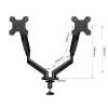 AEONS Dual Monitor Stand up to 32 inches Screen, Load-Bearing Max 22 lbs Each Gas Spring Pneumatic Arm, Adjustable Dual Monitor Mount, Max VESA 100x100mm, Black view 2