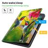 Case for 6.8 inch Kindle Paperwhite 11th Generation 2021/Kindle Paperwhite Signature Edition Lightweight Protective PU Leather Smart Stand Cover with Auto Wake Sleep - Two Hummingbirds Flowers view 2