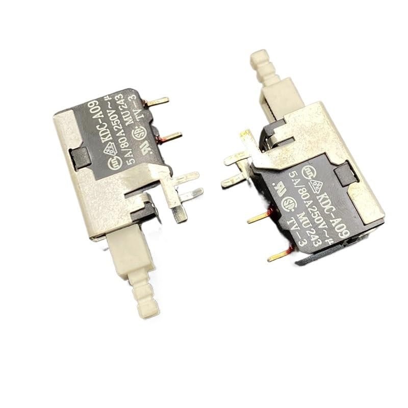 DWBPGVUN 5PC KDC-A09 TV-3 Self-Locking Power Switch MU243 Button with Lock 2 pin 5A Adjustable Power Amplifier Display Button