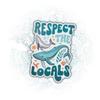 (3 Pcs) Respect The Locals Sticker  Ocean Conservation Whale Vinyl Decal Waterproof for Laptop, Water Bottle, Cooler  Marine Life Gift for Divers, Beach Lovers, Eco Activists view 1