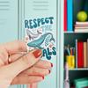 (3 Pcs) Respect The Locals Sticker  Ocean Conservation Whale Vinyl Decal Waterproof for Laptop, Water Bottle, Cooler  Marine Life Gift for Divers, Beach Lovers, Eco Activists view 2
