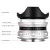 7.5mm F2.8 FX Mount Ultra Wide Angle Fisheye Lens, 180 Degree Viewing Angle, Manual Focus, Silver - High Aperture for Low Light, Multi - Coating Technology, Compatible with (Silver) view 3