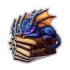 3 Pcs Cute Purple Dragon Sleeping on Books Sticker Waterproof Vinyl Fantasy Book Sticker Book Lover Decal for Laptop, Water Bottle, Kindle, Phone Case, Car, Helmet, Gifts view 1