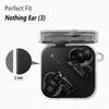 Geiomoo Silicone Case for Nothing Ear (3), Soft Flexible Scratch Resistant Protective Cover with Carabiner (Clear) view 2