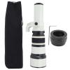 500mm F6.3 Manual Focus Telephoto Lens with T2 FX Adapter Ring, Alloy Body, Optical Glass - High Contrast, Multi - Coating Technology, Ideal for Wildlife and Nature Photography (White) view 1