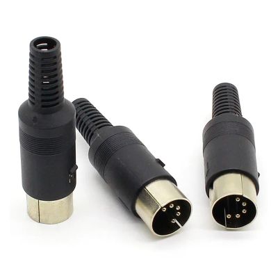 3pcs/lot DIN Male Cable Connector 5 Pin with Handle