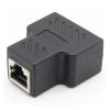 1pcs 1 to 2 Ways RJ45 LAN Ethernet Network Cable Female Splitter Connector view 3