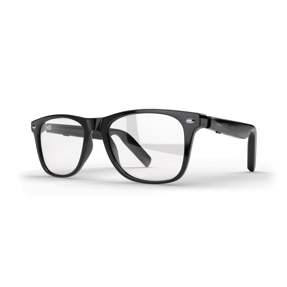 Harmonix SonaVue Smart Glasses, Bluetooth Audio Glasses with Open-Ear Sound, 2.0D Progressive Readers, Black