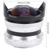 7.5mm F2.8 FX Mount Ultra Wide Angle 180 Fisheye Lens for - T4 / X - T3 / X - S10 Silver - Manual Focus, MC Coating, for Scenery and Architecture Photography (Silver) view 3