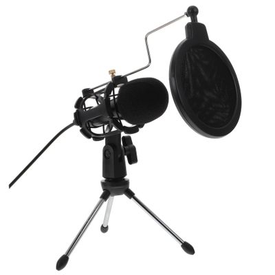 FELTECHELECTR Condenser Gaming Microphone Desktop Mic for Streaming Podcast Recording with Design Plug and Play for Online Chat and Video Conference
