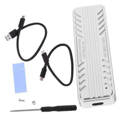 CAXUSD Nvme SSD Enclosure Aluminum Alloy Hard Drive Case USB-c Pcie Adapter Compatible with Ssds Portable External Storage for High-Speed Data Transfer