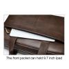 ERJGIKL Briefcase Men's Genuine Leather Bag Office Bags For Men Messenger Laptop Business 15 Inch(Offee) view 4