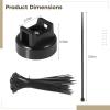12/30Pcs Magnetic Cable Zip Tie Mounts Magnets Magnetic Cable Holder For Cable Management Wire Management Bases Wire Cable Clips(12pcs) view 2