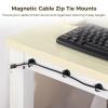 12/30Pcs Magnetic Cable Zip Tie Mounts Magnets Magnetic Cable Holder For Cable Management Wire Management Bases Wire Cable Clips(12pcs) view 3