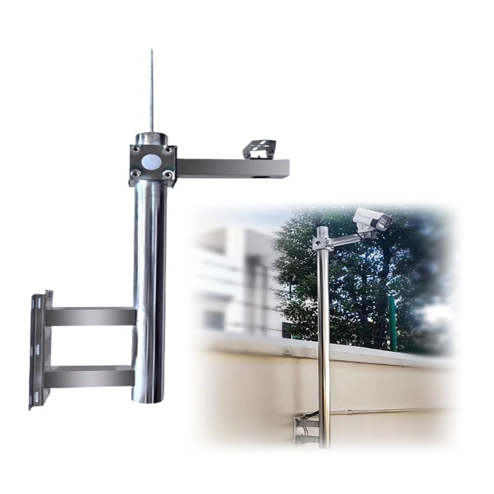 Security Camera Extension Pole,Camera Corner Mount,L-Shaped Surveillance Monitoring Tubes(H 60cm/23.62in)