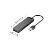 CAXUSD USB Hub High-Speed Splitter with Cable for Laptop USB Expansion Adapter Plug and Play Anti-Interference Stable Transmission Heat-Resistant Shell view 2