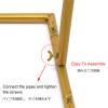 LumaGrove Metal WeddingArch Backdrop Stand Gold White, BalloonArch Strong Sturdy SquareArch Frame, with Stable Base(Gold,W100 x H220 cm) view 3