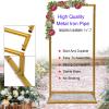 LumaGrove Metal WeddingArch Backdrop Stand Gold White, BalloonArch Strong Sturdy SquareArch Frame, with Stable Base(Gold,W100 x H220 cm) view 4