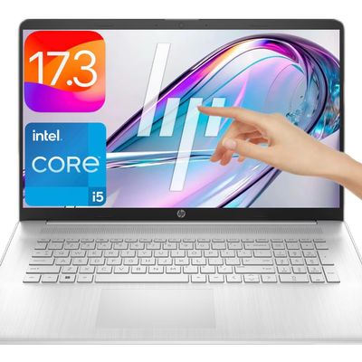 HP 17.3 Touchcreen Laptop | Intel 13th 10-Core i5-1334U | Backlit Keyboard and Fingerprint Reader | Iris Xe Graphic | 32GB RAM, 1TB SSD | Win 11 Home and Office 365 for The Web w/o Mouse