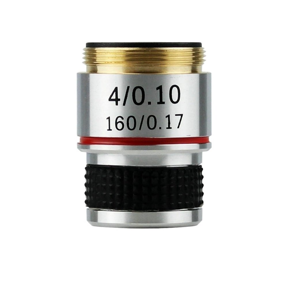 4X Objective Lens for Microscope - Brass Material with RMS Thread