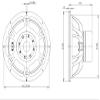 B&C Speakers 15SW115-8 Pro Audio 15-inch Subwoofer Woofer Cone TWP Waterproof Both Sides 1700 Wrms 3400 Watts Peak 4.5" Ventilated Voice Coil Gap 8 Ohms view 3