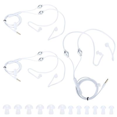 3Set Air Conduit Earphone Headset, Wire Headphone with Air Spiral Conduit, 35mm. Standard Plug for Phone, Headphones with Magal Material, Includes 6 Ear