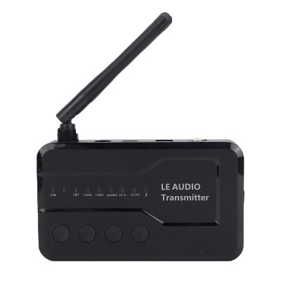 Goshyda Bluetooth 5.3 Audio Adapter, 50M Range Wireless Transmitter with USB AUX Opt Coax Inputs, Support for TV Headphones Speakers